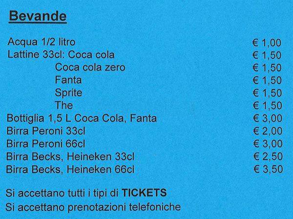 Menu di Pizza E Delizie 