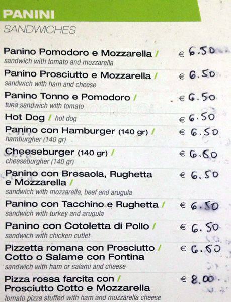 Menu de Zero Gradi