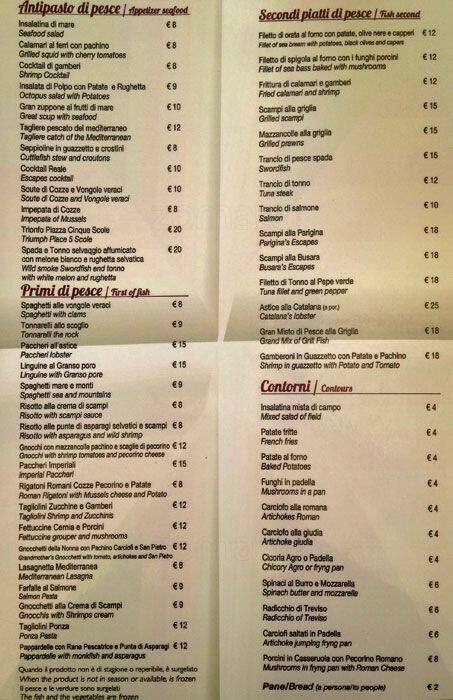 Menu di Sheva 