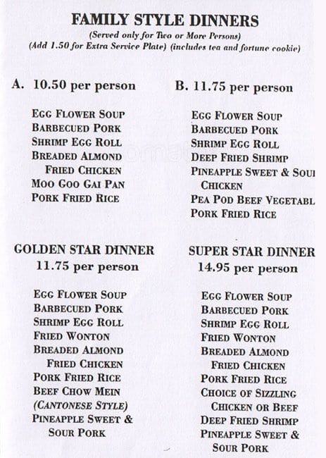 golden star menu boise