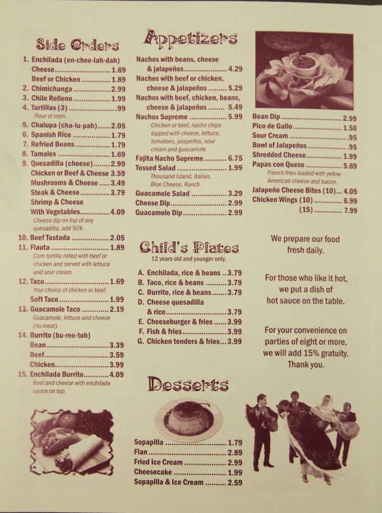 Mi Hacienda Mexican Restaurant Menu Urbanspoonzomato