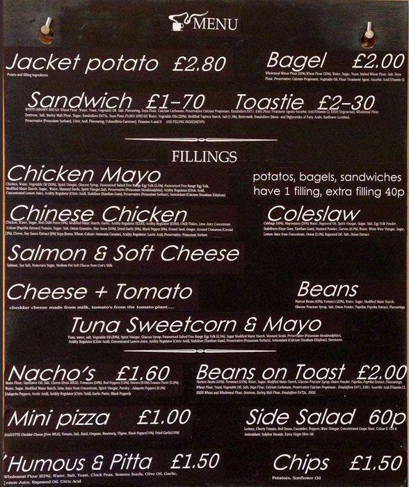 Forever Cafe menu