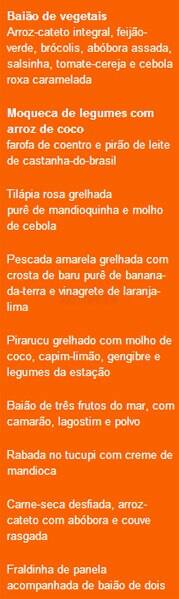 Brasil A Gosto cardápio