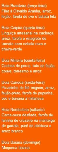 Brasil A Gosto cardápio
