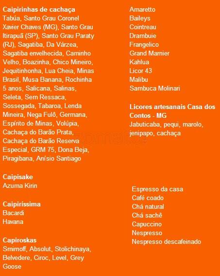 Brasil A Gosto cardápio