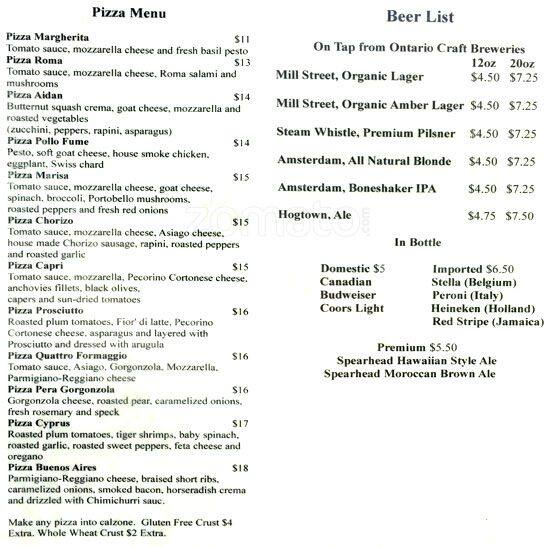 Aviv Restaurant menu