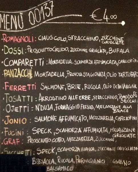 Menu di Nonna Rosetta 