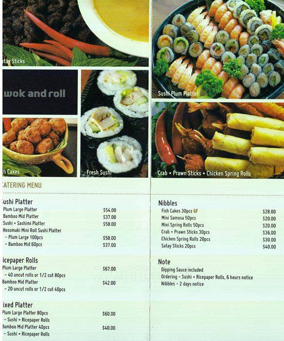 Wok around menu