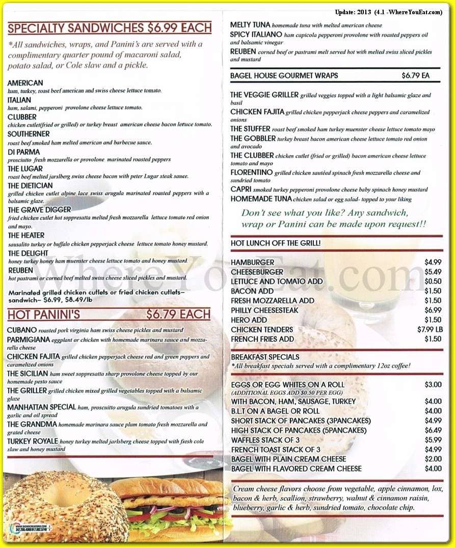 Menu at Arden Bagel & Cafe, New York City, Hylan Blvd