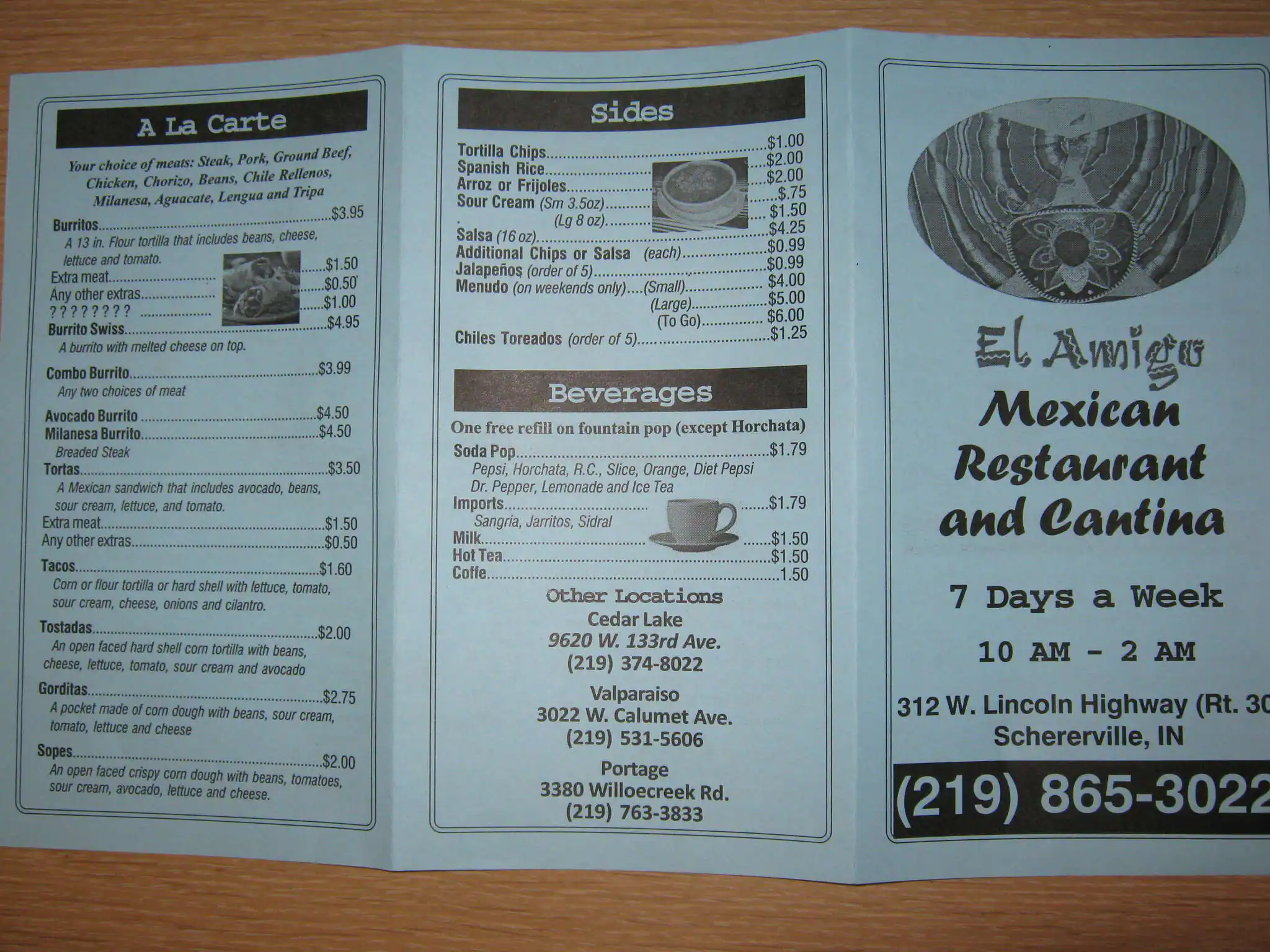 Online Menu of El Amigo Restaurant, Portage, Indiana, 46368 - Zmenu