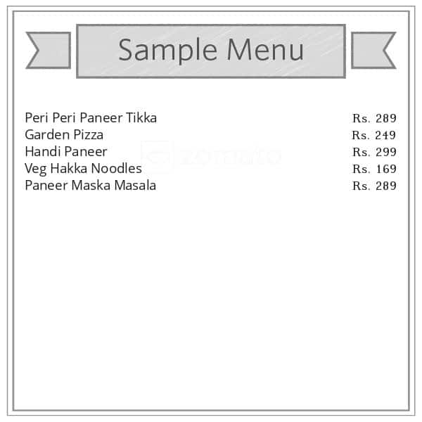 Menu of The Terrace Cafe, Ranipur, Haridwar