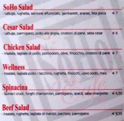 Menu di Heaven Sporting Club 