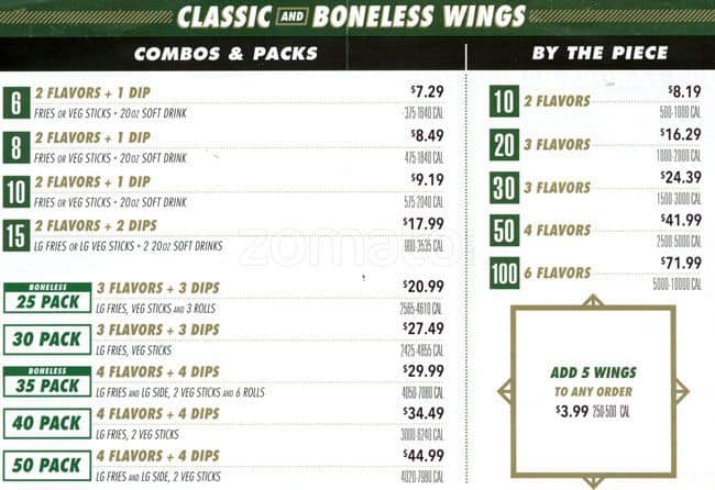 Where do you find the Wingstop menu with prices?