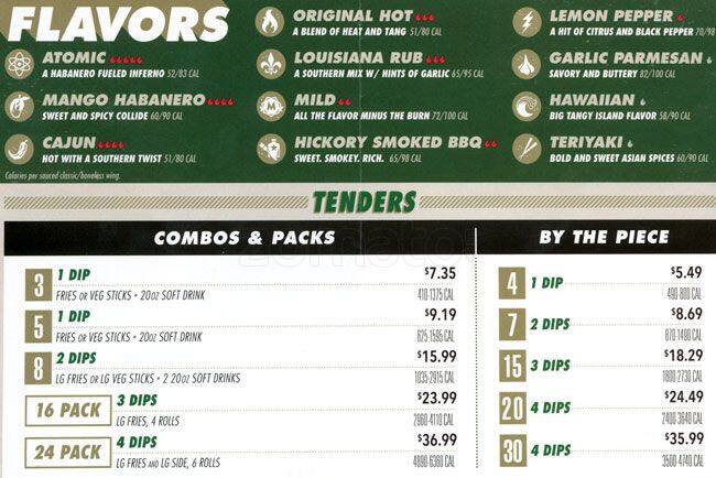 Carta de Wingstop