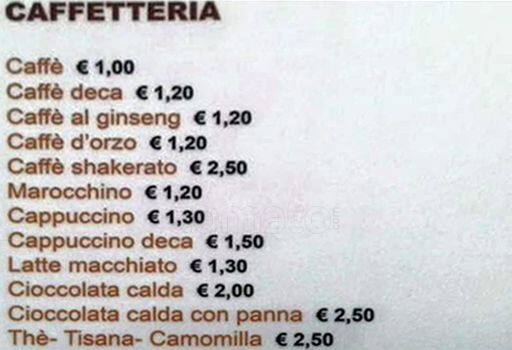 Menu di Francesino Caffè 