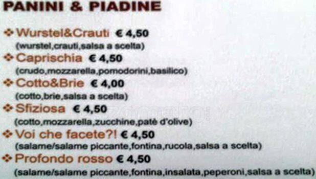 Menu di Francesino Caffè 