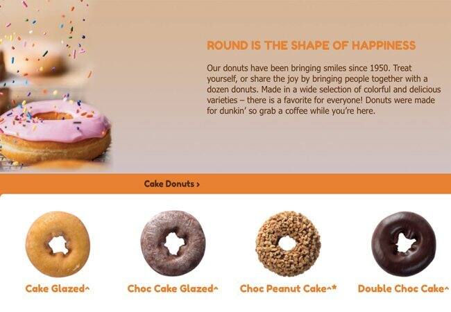 Dunkin Donuts メニュー