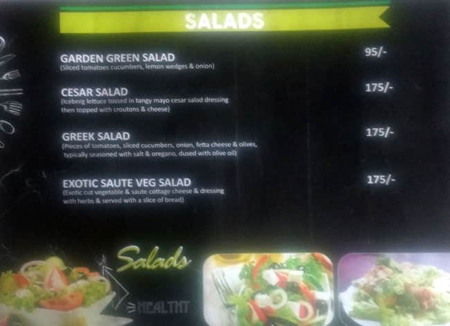 Green sugar menu