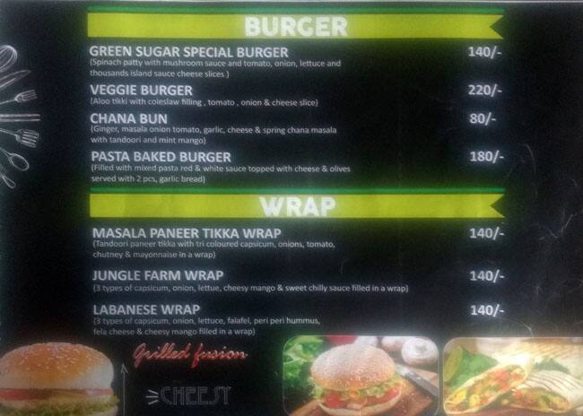 Green sugar menu