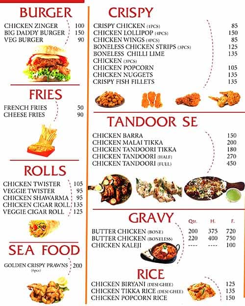 Parade Menu Menu of Tawazo, Parade, Kanpur