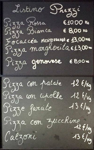 Menu di Le Millevoglie 