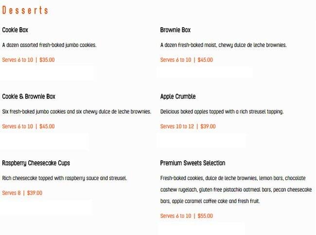 Alonti Café and Catering Kitchen menu