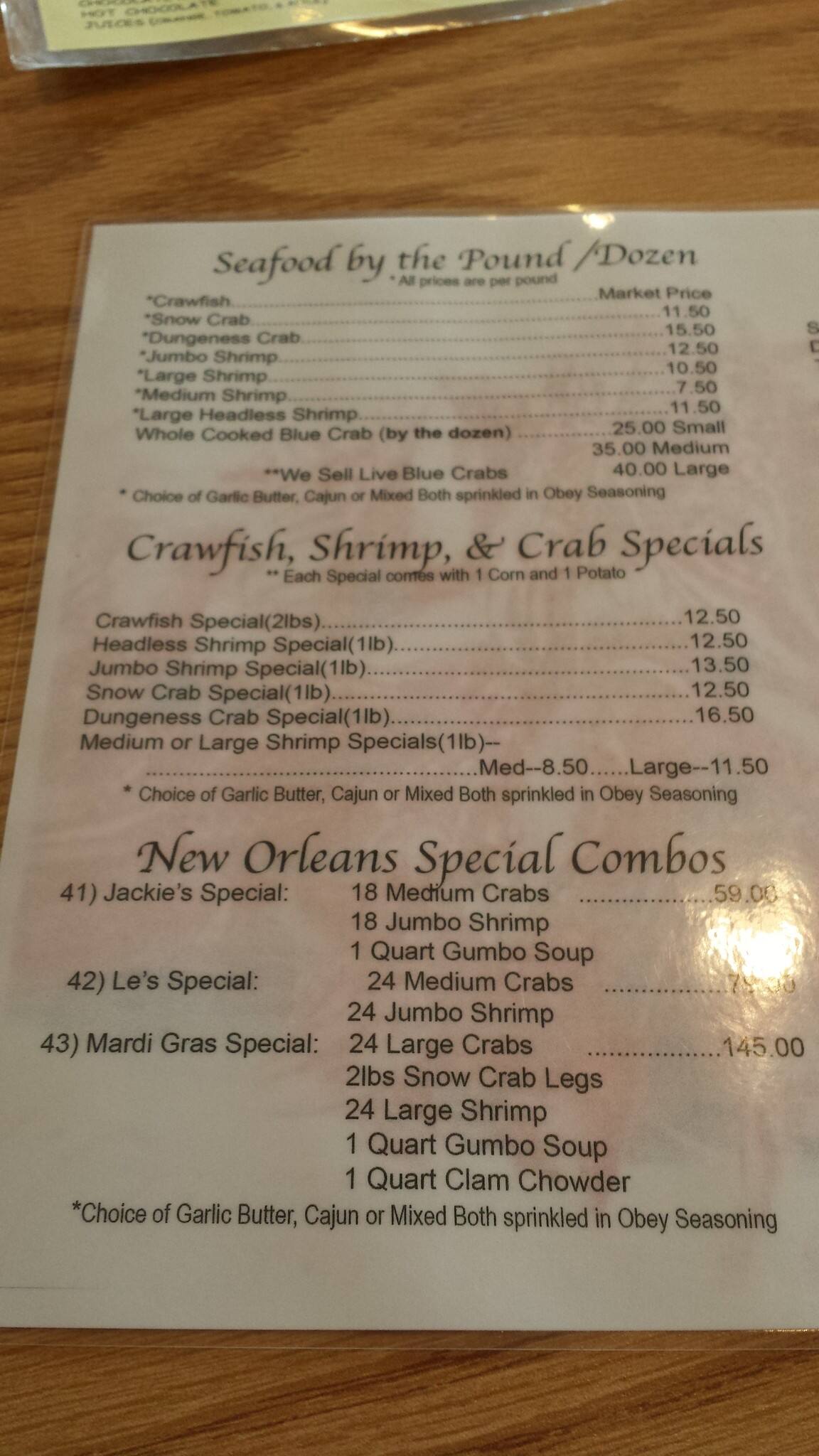 new orleans food and spirits menu pdf