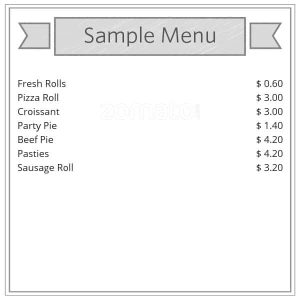 Fresha Bake International Bakery Menu Urbanspoon/Zomato