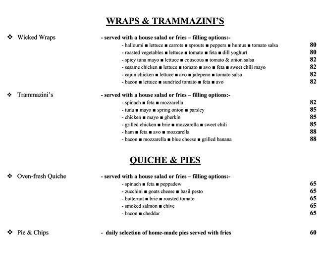 Menu at Liquorice & Lime. cafe, Cape Town