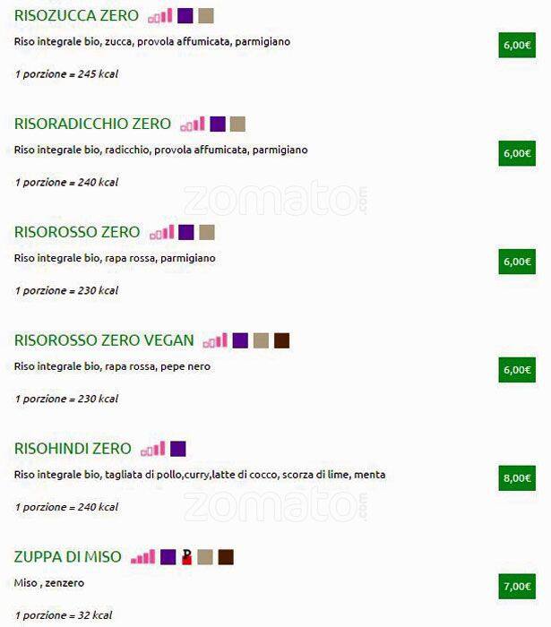 Menu di Zero fastfood 