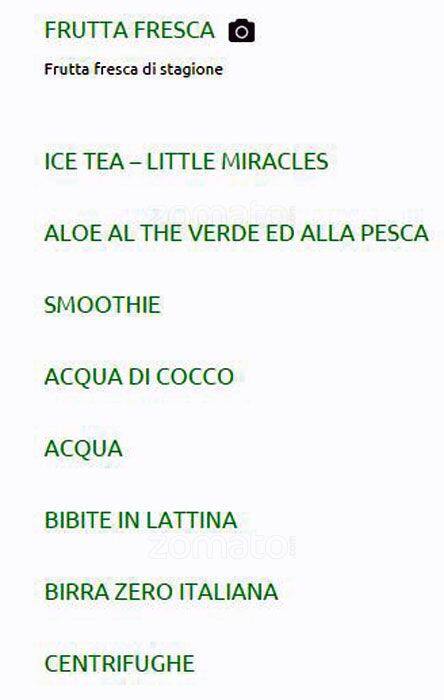 Menu di Zero fastfood 