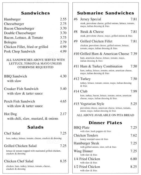 Menu at Chicken King restaurant, Charlotte, West Blvd