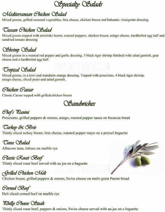 Pickles & Olives Bistro Menu Urbanspoon/Zomato