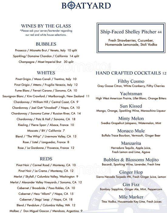 Menu At Boatyard Restaurant Fort Lauderdale SE 17th St menu-at-boatyard-restaurant-fort-lauderdale-se-17th-st