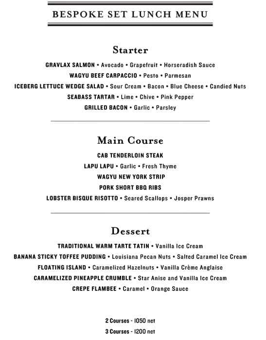 Sage Bespoke Grill Makati ShangriLa, Manila Menu Zomato Philippines