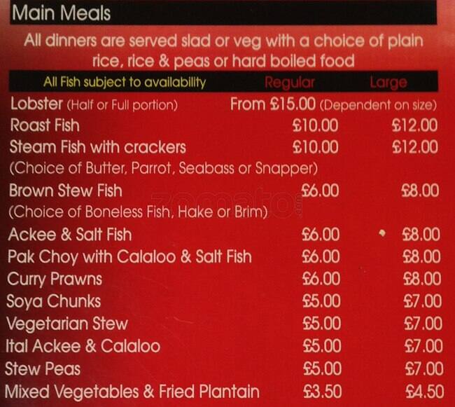 Fish Cuisine Smethwick menu