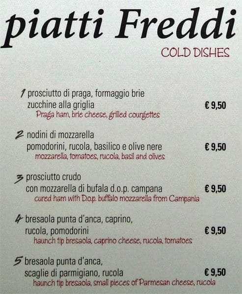 Menu di Pandino 