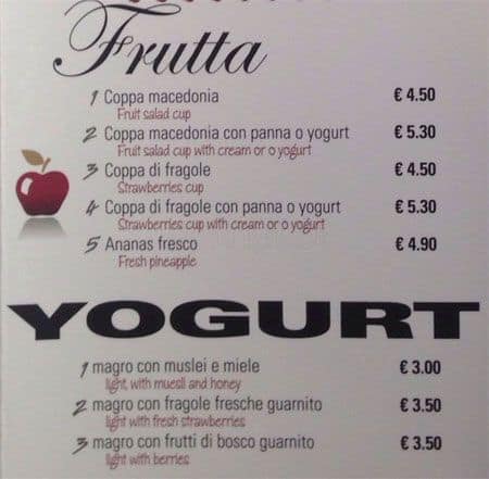 Menu di Pandino 