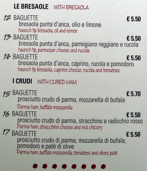Menu di Pandino 