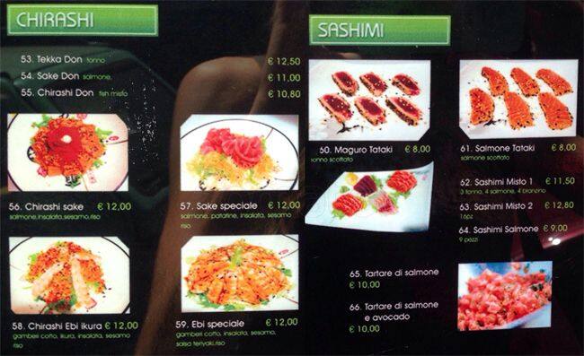 Menu di Sushi 163 