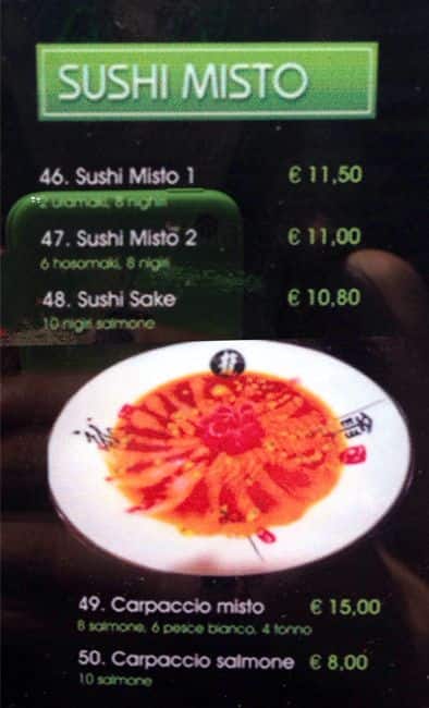 Menu di Sushi 163 