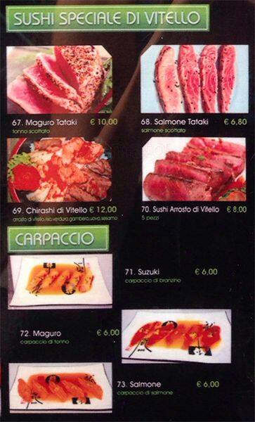 Menu di Sushi 163 