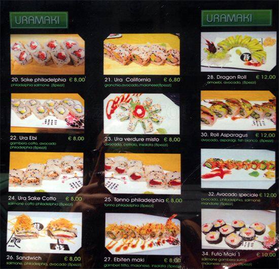 Menu di Sushi 163 