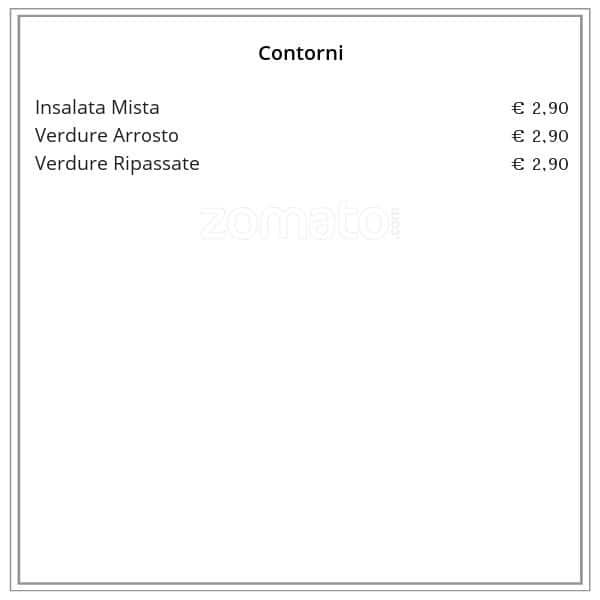 Menu di 9Cento 