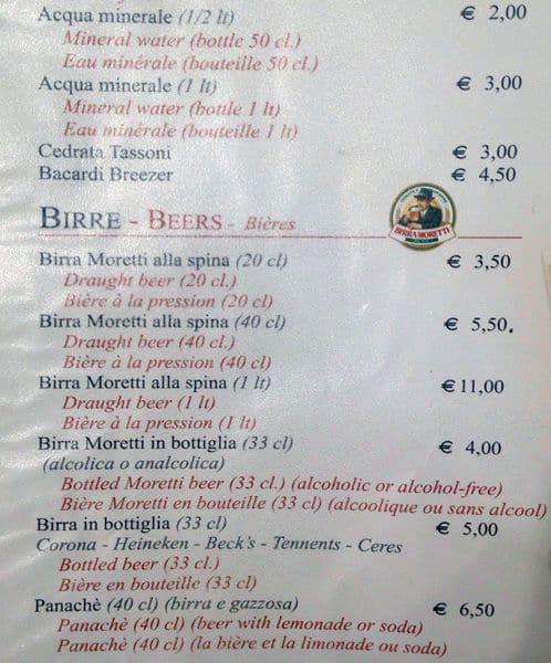 Menu di Polese 