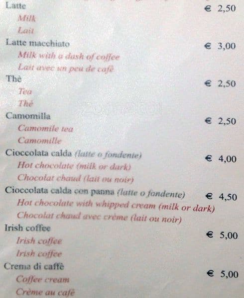 Menu di Polese 