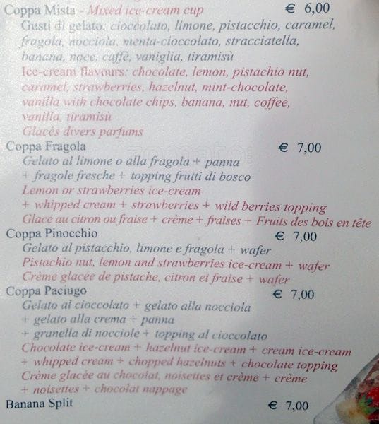 Menu di Polese 