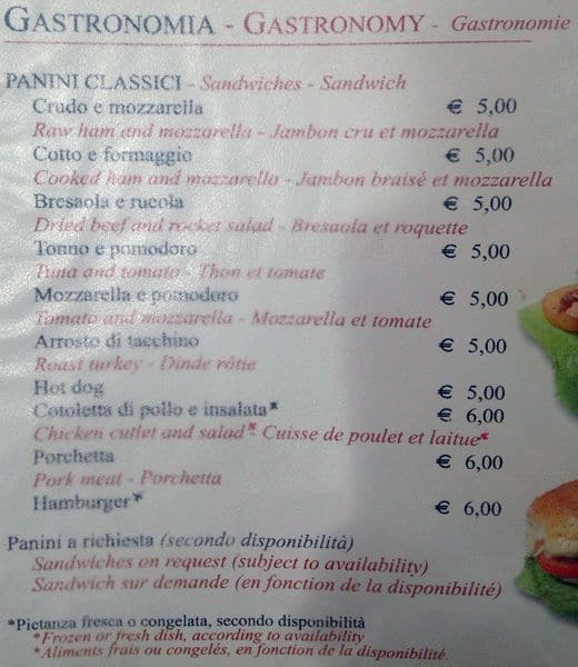 Menu di Polese 