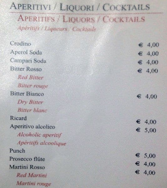 Menu di Polese 