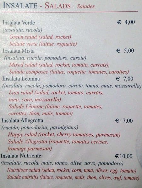 Menu di Polese 
